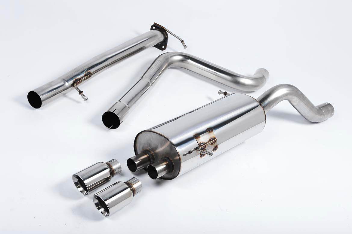 Milltek Sport Rennsport Abgasanlage passend für Ford Fiesta Mk7/7.5 ST 1.6T - non-resonated - polierte Endrohre