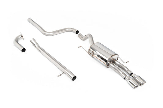 Milltek Sport Abgasanlage passend für Ford Fiesta Mk7/7.5 1.0 mit Zetec S Heckschürze - non-resonated - polierte Endrohre