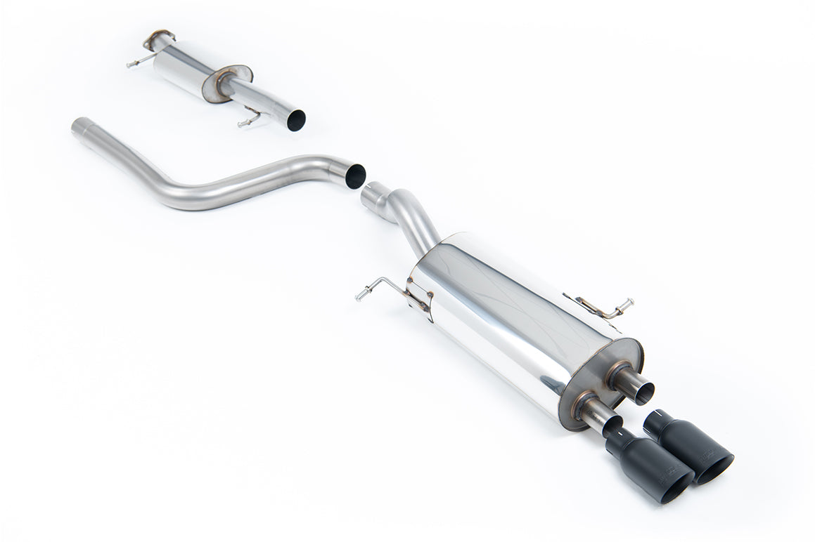 Milltek Sport Auspuffanlage passend für Ford Fiesta Mk7/Mk7.5 ST 1.6 - schwarze Endrohre