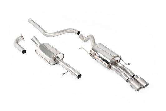 Milltek Sport Abgasanlage passend für Ford Fiesta Mk7/7.5 1.0 mit Zetec S Heckschürze - resonated - titan Endrohre