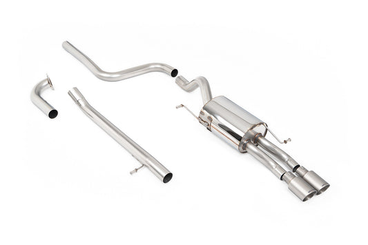 Milltek Sport Abgasanlage passend für Ford Fiesta Mk7/7.5 1.0 mit Zetec S Heckschürze - non-resonated - titan Endrohre