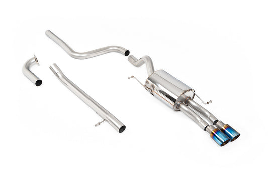 Milltek Sport Abgasanlage passend für Ford Fiesta Mk7/7.5 1.0 mit Zetec S Heckschürze - non-resonated - titan geflämmte En...