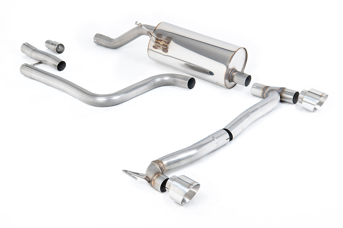 Milltek Sport Auspuffanlage passend für Ford Fiesta MK8 1.0EcoBoost 155PS ST-Line mit OPF für Maxton Ansatz - polierte End...