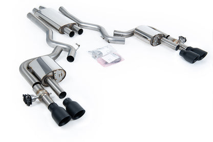 Milltek Sport Auspuffanlage passend für Ford Mustang 2.3 S650 - schwarze Endrohre