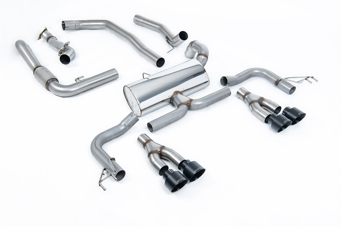 Milltek Sport Auspuffanlage passend für Honda Acura Civic Type R FK2 Turbocharged 2.0 i-VTEC - schwarze Endrohre