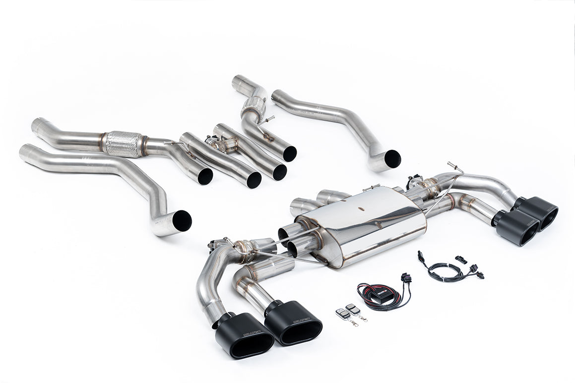 Milltek Sport Abgasanlage passend für Land Rover / Range Rover Sport P530 L461 4.4 Twin Turbo V8 - ovale schwarze Endrohre