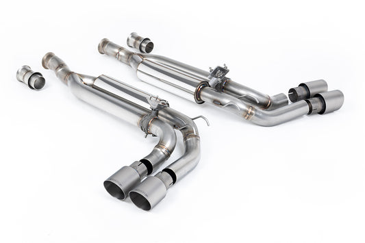 Milltek Sport Auspuffanlage passend für Mercedes G-Klasse G63 W463 4.0 Bi-Turbo V8 - titan gebürstete Endrohre