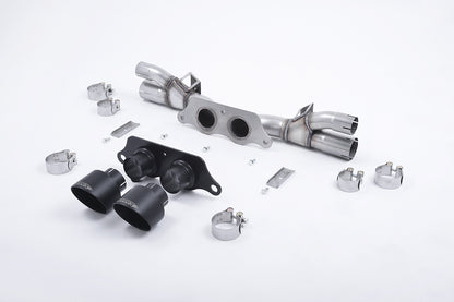 Milltek Sport Auspuffanlage passend für Porsche 911 991.1 GT3 & GT3 RS - schwarze Endrohre