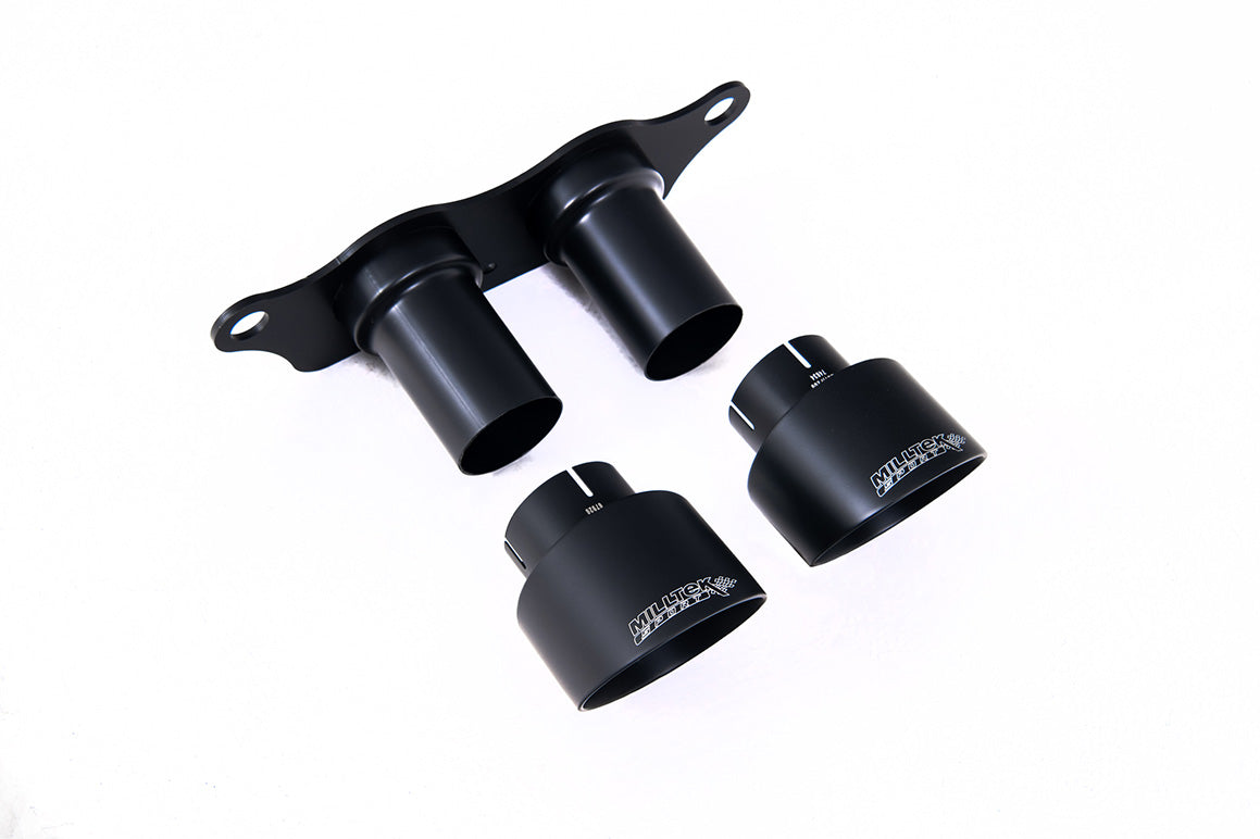 Milltek Sport Endrohrblende Schwarz Cerakote gebürstet für Porsche 911 991.2 GT3 RS