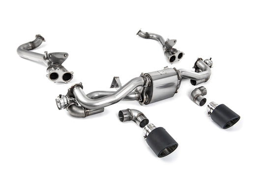 Milltek Sport Auspuffanlage passend für Porsche Boxster & Cayman 718 GTS 4.0 - carbon Endrohre