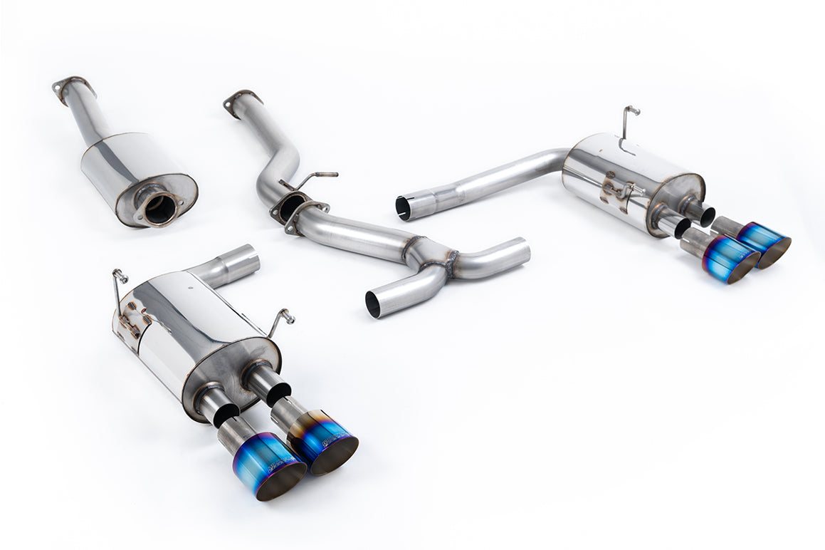 Milltek Sport Auspuffanlage passend für Subaru WRX STi 2.5 301PS- titan geflämmte Endrohre