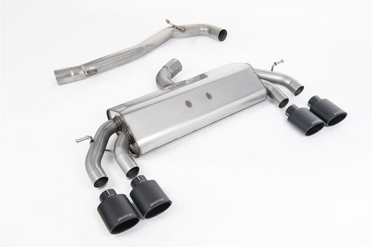 Milltek Sport Abgasanlage passend für VW Golf VII R 2.0 TSI 4motion Facelift - non-resonated - ovale schwarze Endrohre
