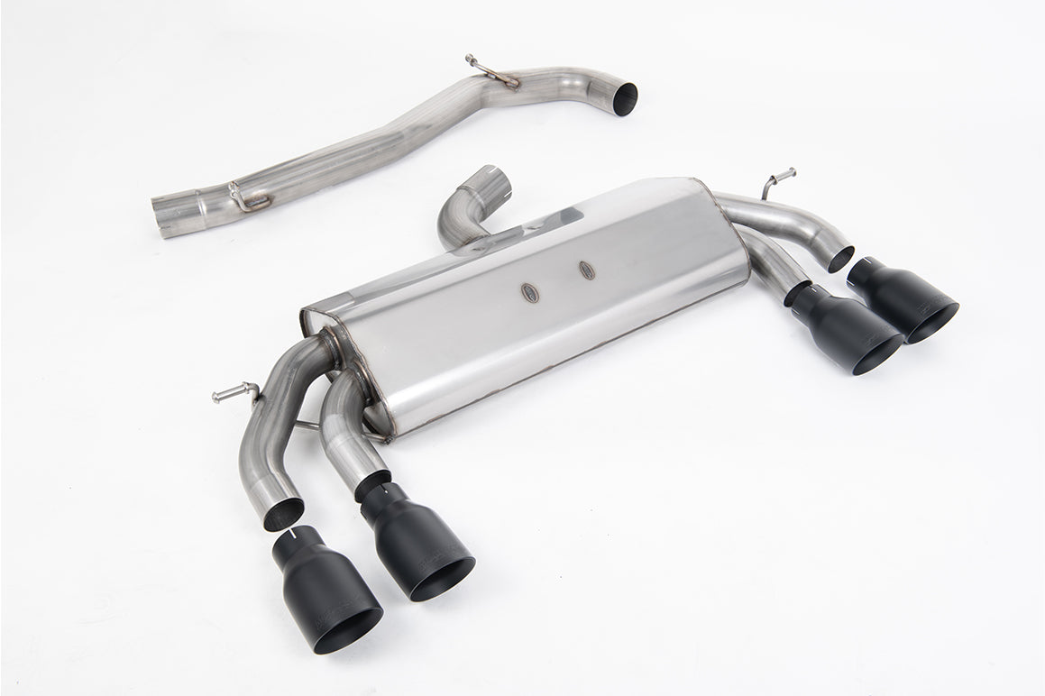 Milltek Sport Abgasanlage passend für VW Golf VII R 2.0 TSI 4motion Facelift - non-resonated - runde schwarze Endrohre