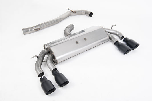 Milltek Sport Abgasanlage passend für VW Golf VII R 2.0 TSI 4motion Facelift - non-resonated - runde schwarze Endrohre