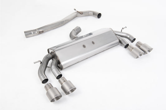 Milltek Sport Abgasanlage passend für VW Golf VII R 2.0 TSI 4motion Facelift - non-resonated - runde titan Endrohre