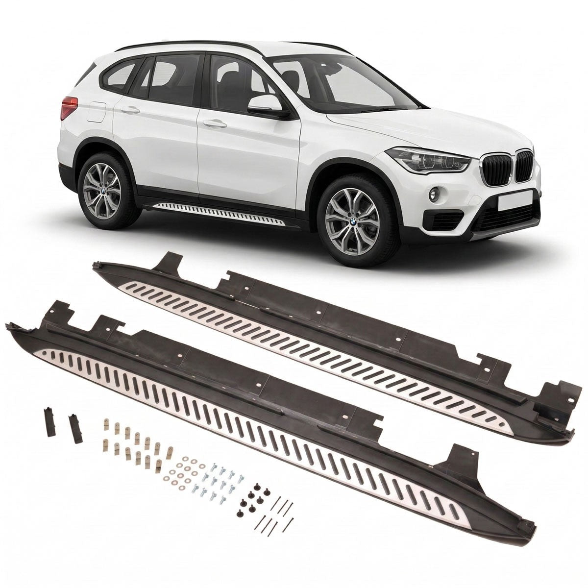 SUV Seitenschweller Set Aluminium passend für BMW X1 F48 2014-2022
