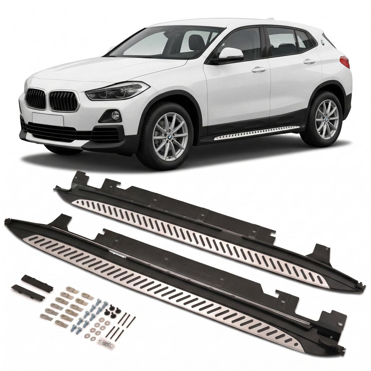 SUV Seitenschweller Set Aluminium passend für BMW X2 F39 2018-2023