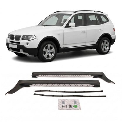 SUV Seitenschweller Set Aluminium passend für BMW X3 E83 2003-2011