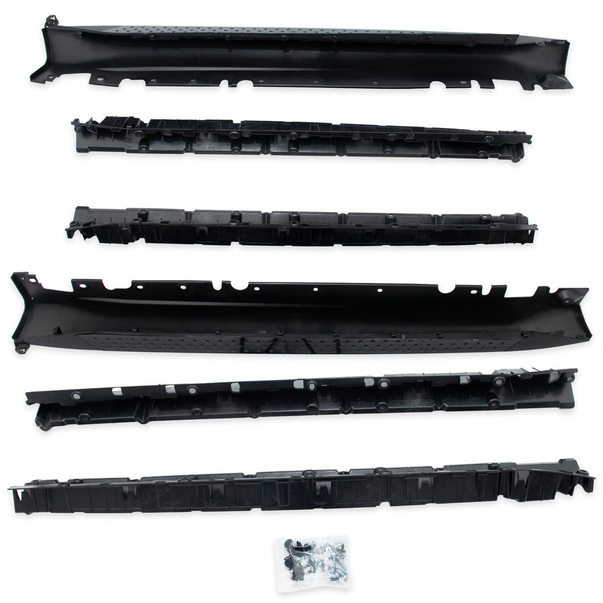 Schwarze Aluminium Seitenschweller Trittbretter passend für BMW X5 (E70) 2007-2013
