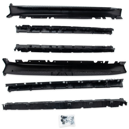 Schwarze Aluminium Seitenschweller Trittbretter passend für BMW X5 (E70) 2007-2013