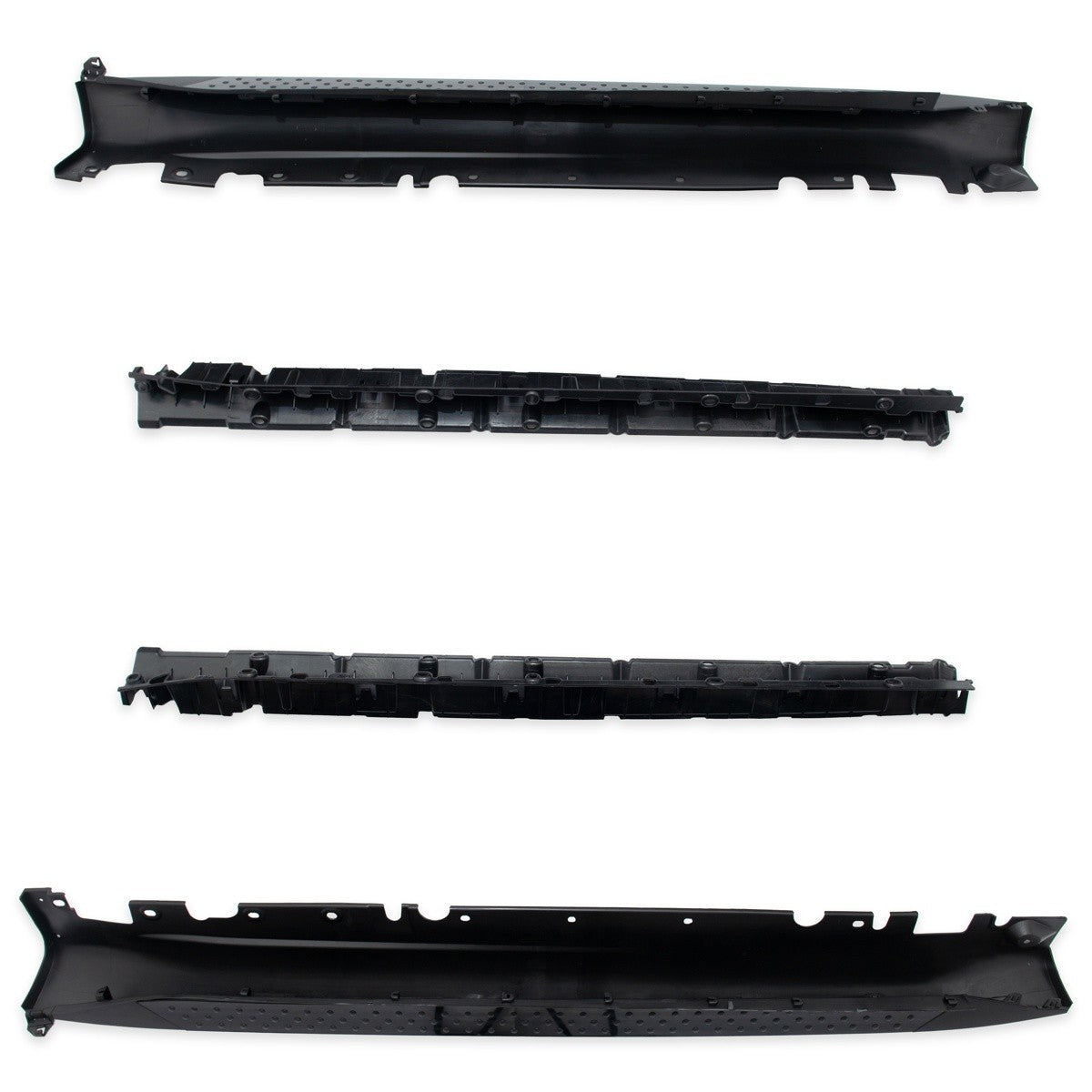 Schwarze Aluminium Seitenschweller Trittbretter passend für BMW X5 (E70) 2007-2013