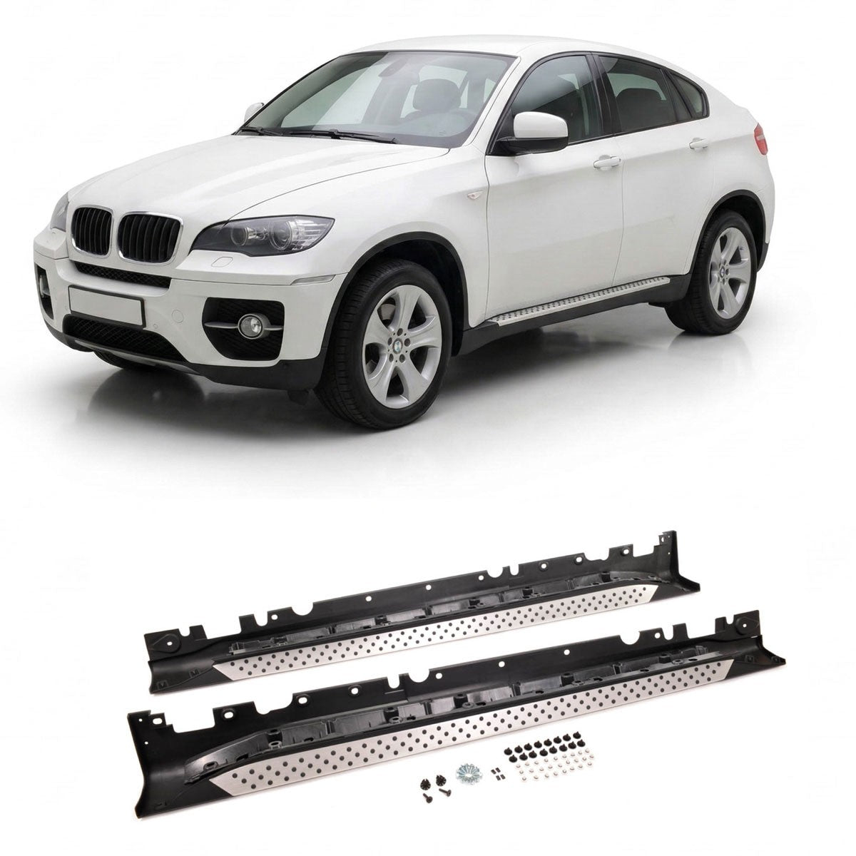 SUV Seitenschweller Set Aluminium passend für BMW X6 E71 2007-2014