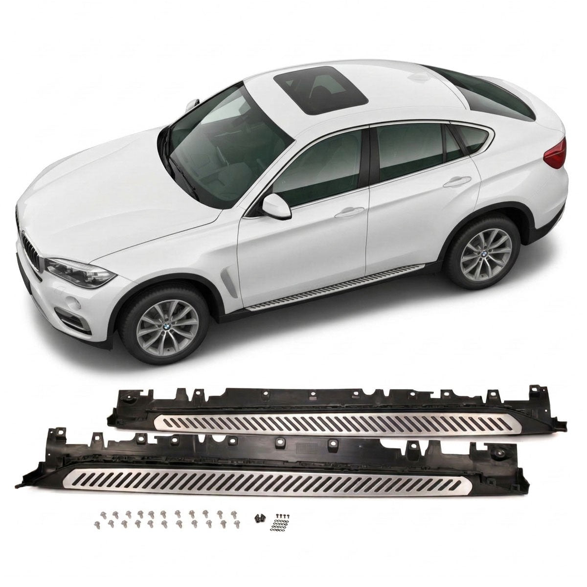 SUV Seitenschweller Set Aluminium passend für BMW X6 F16 2014-2019
