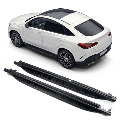 Schwarze Aluminium Seitenschweller Laufflächen passend für Mercedes GLE Coupé C167 2018+