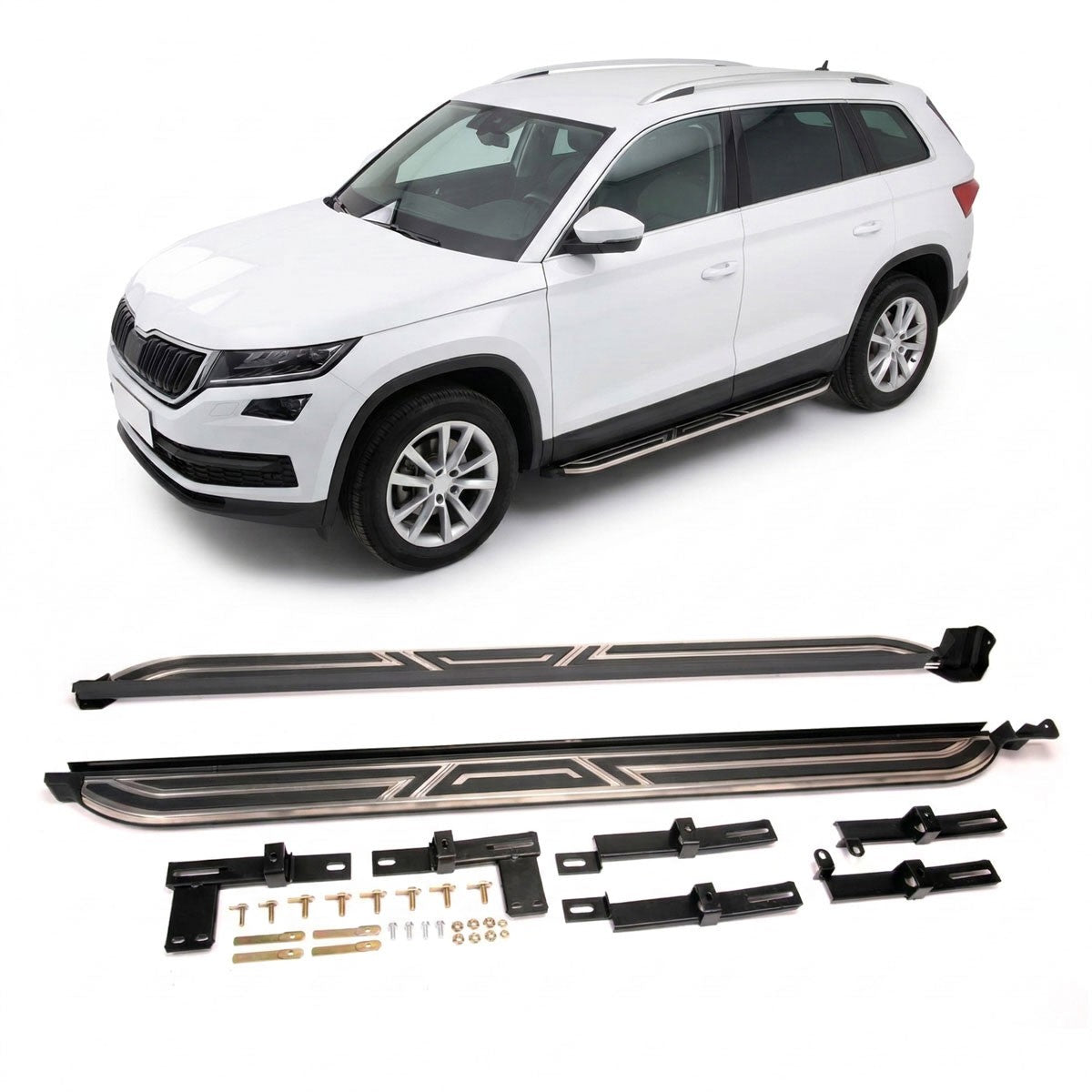Aluminium Seitenschweller passend für Skoda Kodiaq 2017-