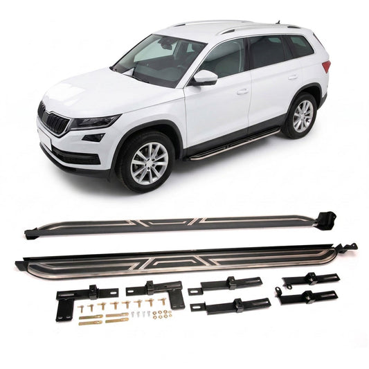 Aluminium Seitenschweller passend für Skoda Kodiaq 2017-