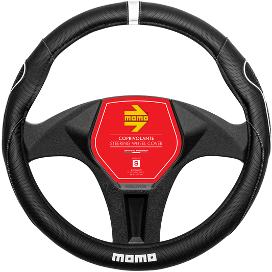 MOMO Lenkradhülle SWC 014 Super Grip schwarz / weiß  Gr. M