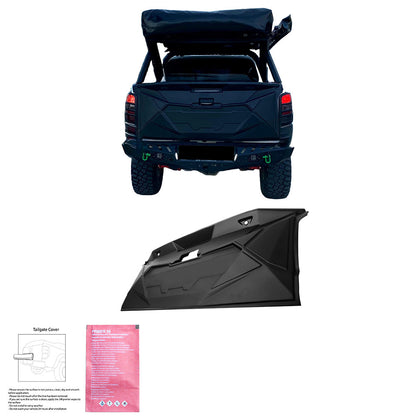 Heckklappenabdeckung passend für MITSUBISHI L200 Triton Serie 5/6 2015+ Matt Schwarz
