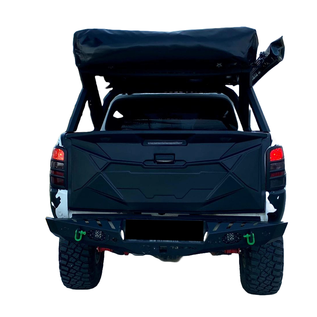 Heckklappenabdeckung passend für MITSUBISHI L200 Triton Serie 5/6 2015+ Matt Schwarz
