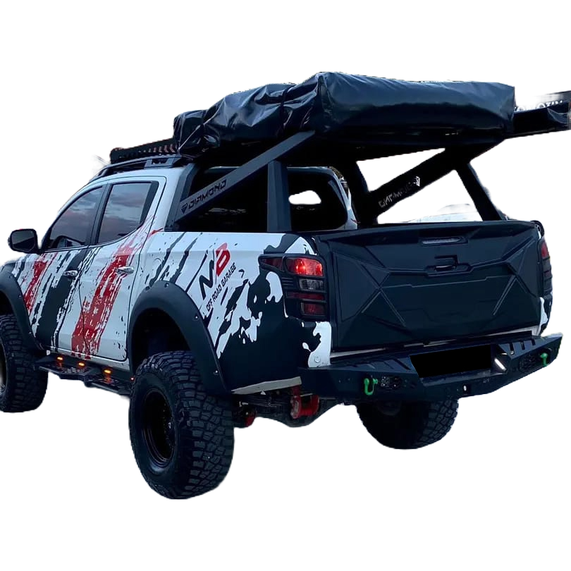 Heckklappenabdeckung passend für MITSUBISHI L200 Triton Serie 5/6 2015+ Matt Schwarz