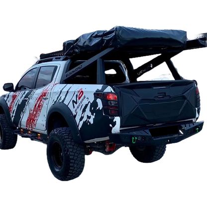 Heckklappenabdeckung passend für MITSUBISHI L200 Triton Serie 5/6 2015+ Matt Schwarz