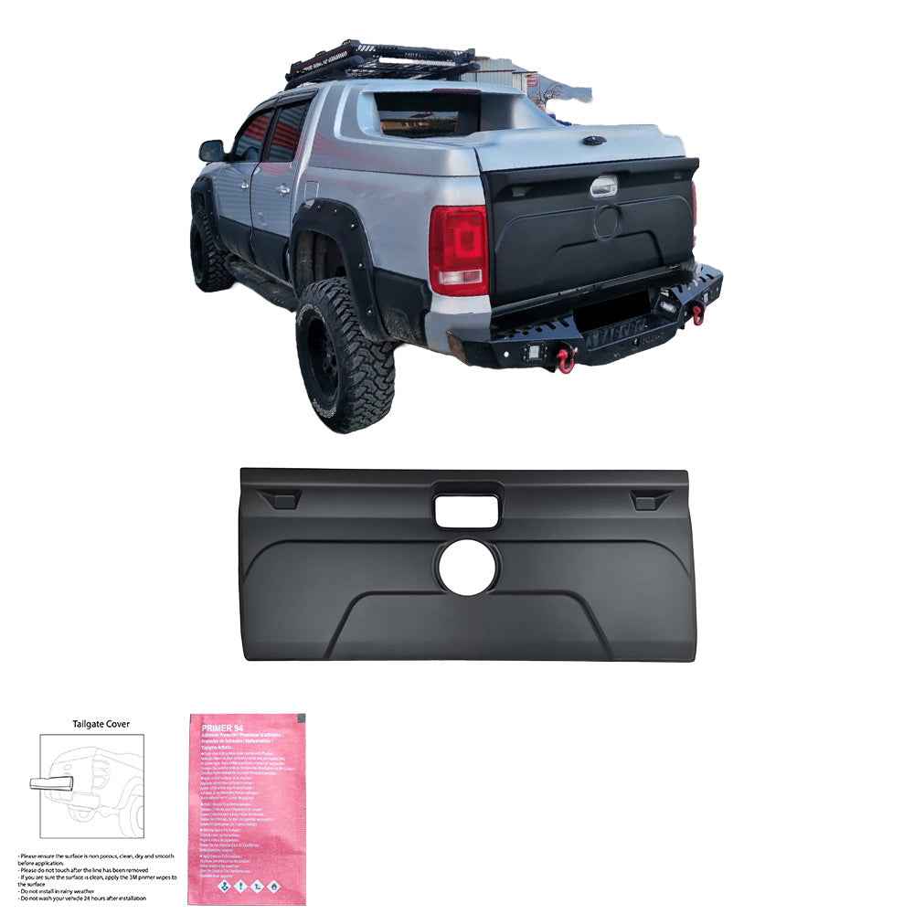 Heckklappenabdeckung passend für VW Amarok MK1-MK1 Facelift 2010-2021 Matt Schwarz