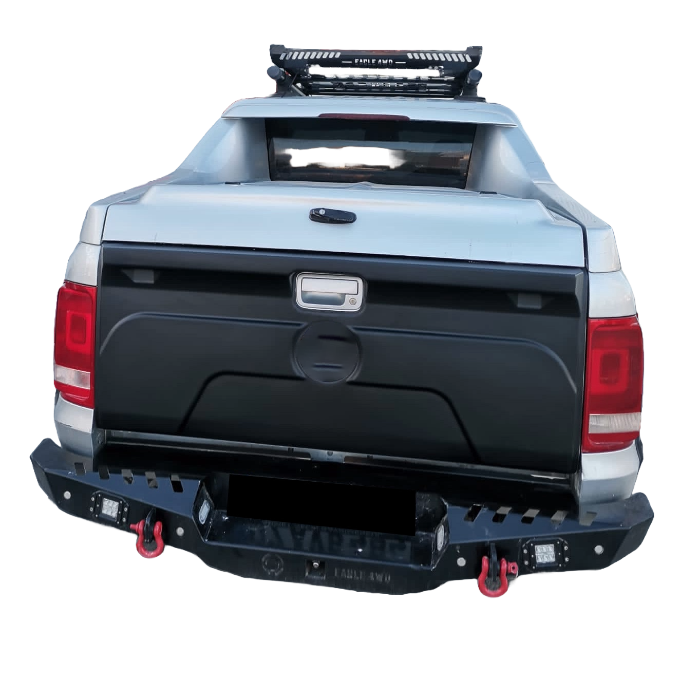 Heckklappenabdeckung passend für VW Amarok MK1-MK1 Facelift 2010-2021 Matt Schwarz