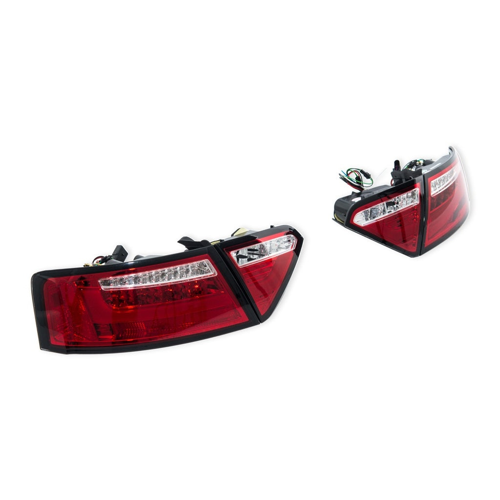 Heckleuchten LED Rot Klar passend für AUDI A5 (8T) Coupe, Cabrio, Sportback Vor-Facelift 2007-2009