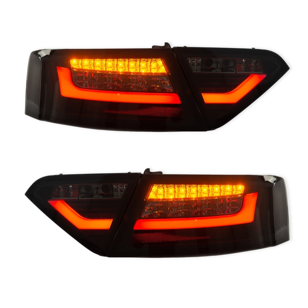 Heckleuchten LED Schwarz Smoke passend für AUDI A5 (8T) Coupe, Cabrio, Sportback Vor-Facelift 2007-2009