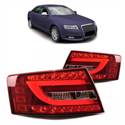 LED Rücklichter Rot Klar passend für Audi A6 C6 (4F) Limousine 2004-2008
