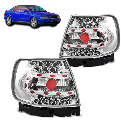 LED Rücklichter Chrom passend für Audi A4 B5 11.94-09.00
