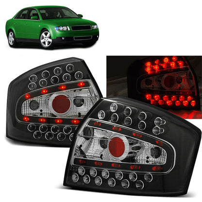 LED Rücklichter Schwarz passend für Audi A4 8E 10.00-10.04 Limousine