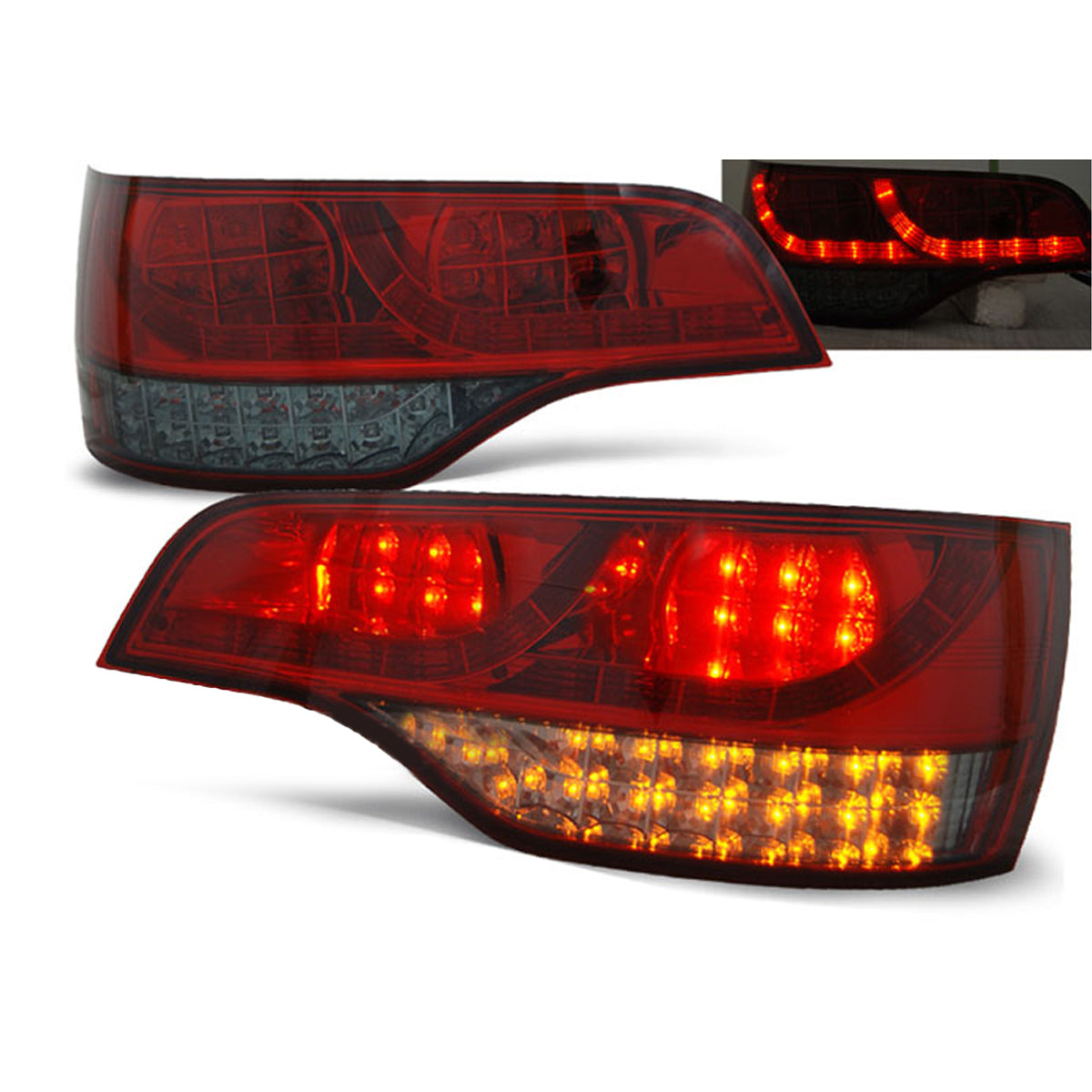 LED Rücklichter Rot Rauch passend für Audi Q7 06-09