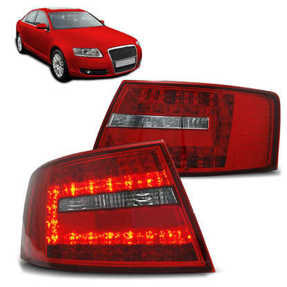 LED Rücklichter Rot Weiß passend für Audi A6 C6 Limousine 04.04-08