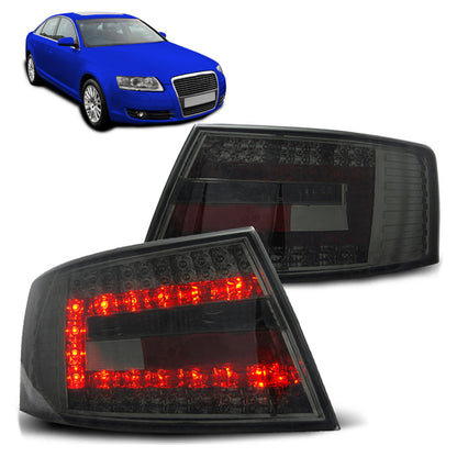 LED Rücklichter Rauch passend für Audi A6 C6 Limousine 04.04-08