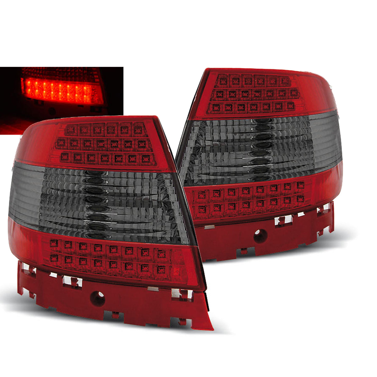LED Rücklichter Rot Rauch passend für Audi A4 11.94-09.00