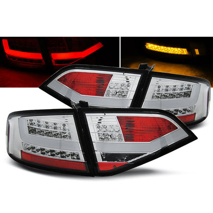 LED Rücklichter Chrom passend für Audi A4 B8 08-11 Limousine
