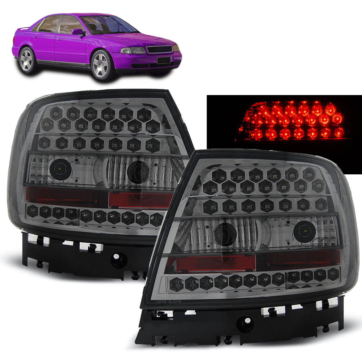 LED Rücklichter Rauch passend für Audi A4 11.94-09.00
