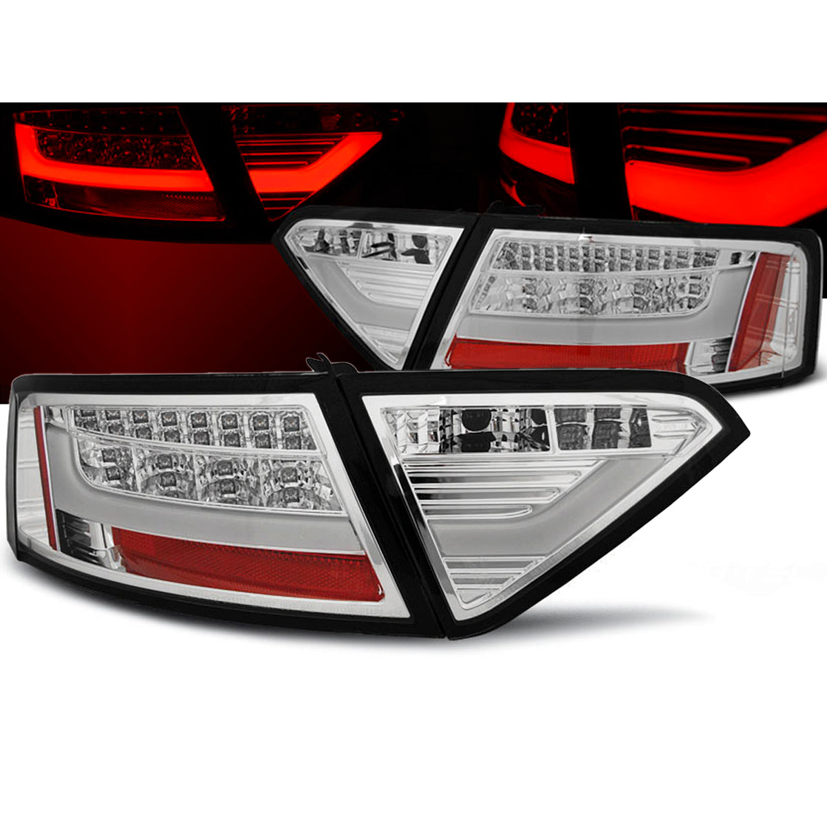 LED BAR Rücklichter Chrom passend für Audi A5 07-06.11