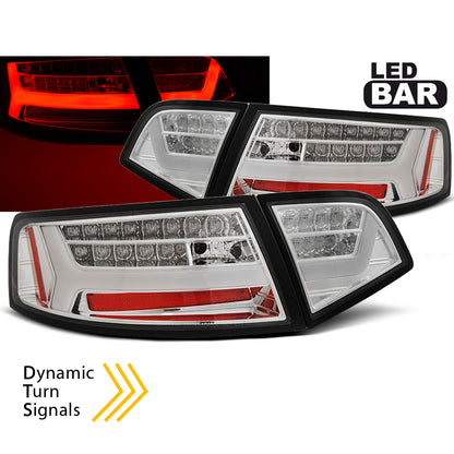 LED BAR Rücklichter Chrom SEQ passend für Audi A6 08-11 Limousine